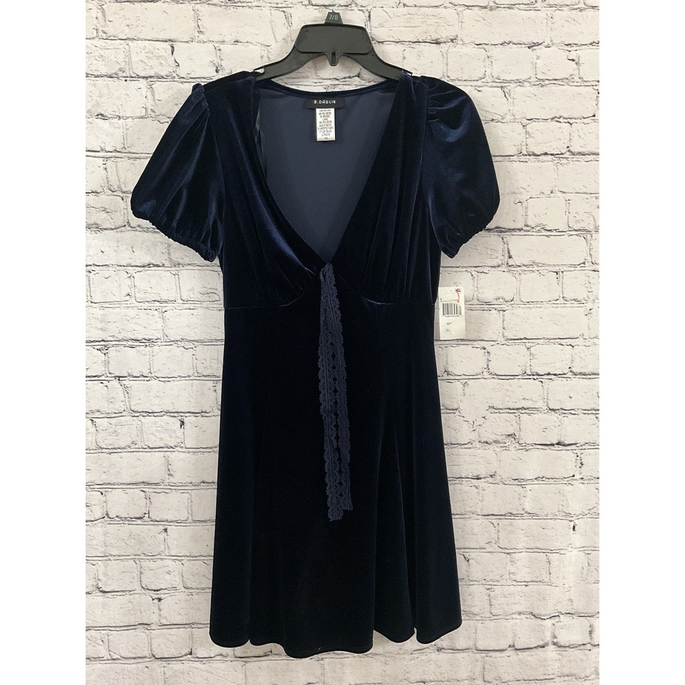 B Darlin Dark Blue Dress‎ 7/8